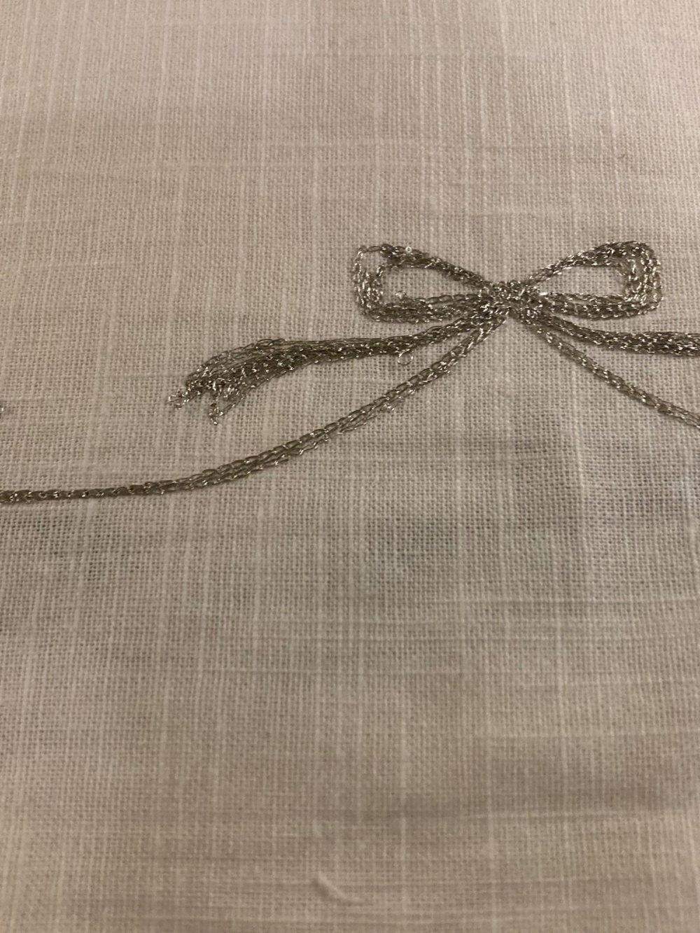 NWT Rachel Zoe Oblong Christmas Tablecloth 60x84 Cream Gold Embroidered